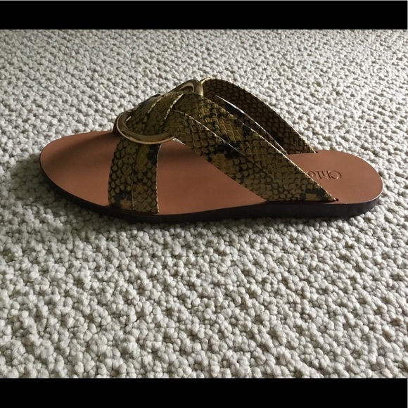 CHLOE RONY sandals in python print leather 38 IT - Picture 5 of 8